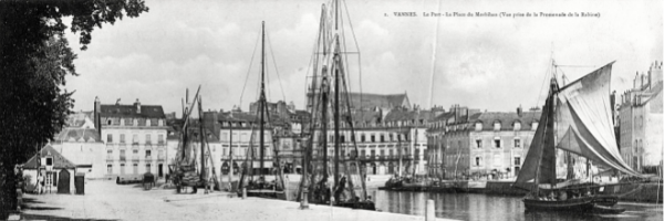 Port de Vannes autrefois Vannes années 1900 photo ancienne d'archives