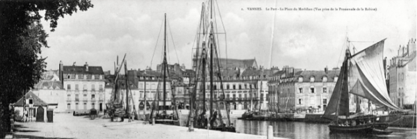 Puerto de Vannes foto antigua Vannes 1900 archivos municipales